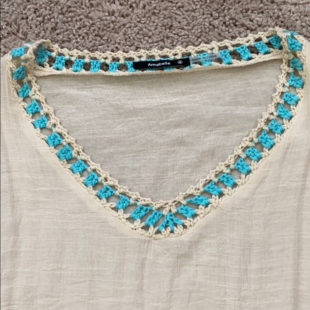 Crochet Blouse/Swim Cover Up - Picture 3 of 10